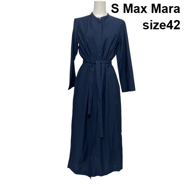 S MaxMara 半袖 ロングワンピース ネイビー Max Mara（マックスマーラ