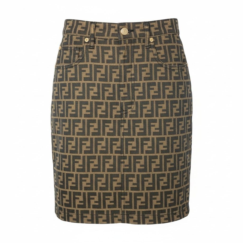 Ic30 FENDI フェンディ ズッカ柄 タイトスカート 膝丈スカート Ic30 FENDI フェンディ ズッカ柄 タイトスカート 膝丈スカート