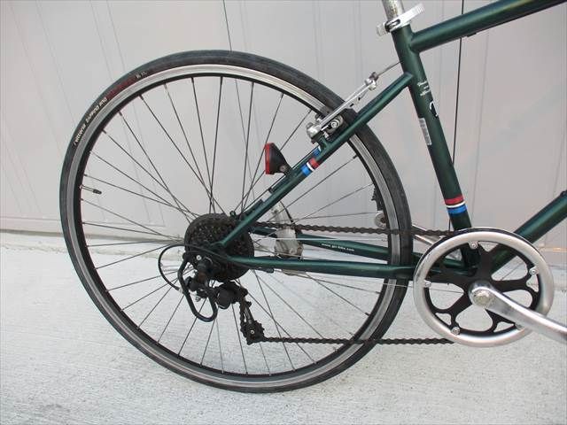 E974　★　15800円★整備済み スポーツ中古自転車 ルノー　グリーン　6段　44ｃｍ【クロスバイク】 E974 ☆ 15800円☆整備済み スポーツ中古自転車 ルノー グリーン 6段
