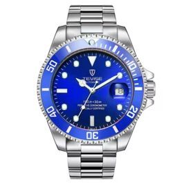 ダイバーズ メンズ腕時計 自動巻き ブルー 42mm ステンレス 夜光 防水 