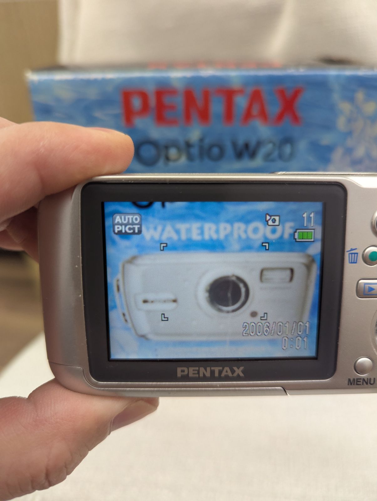 PENTAX Optio W20 防水デジタルカメラ 希少箱付き - メルカリ