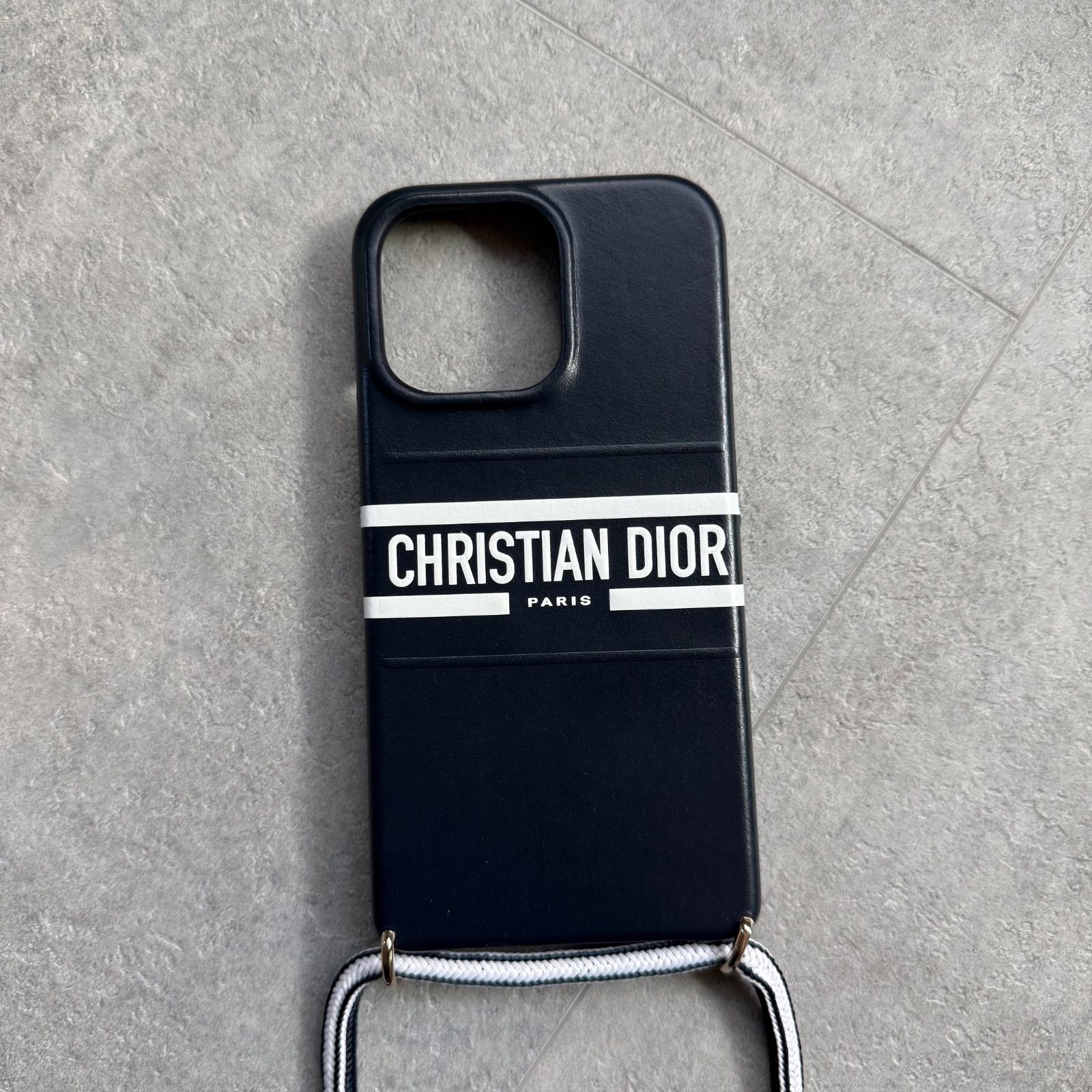 美品 Dior iPhone13pro スマホケース 黒 レザー - メルカリ