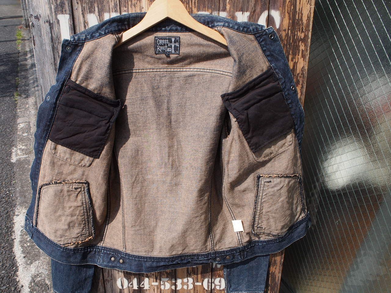Lee Cross Rivet ユーズド加工 ライダース デニムジャケット L 07609 