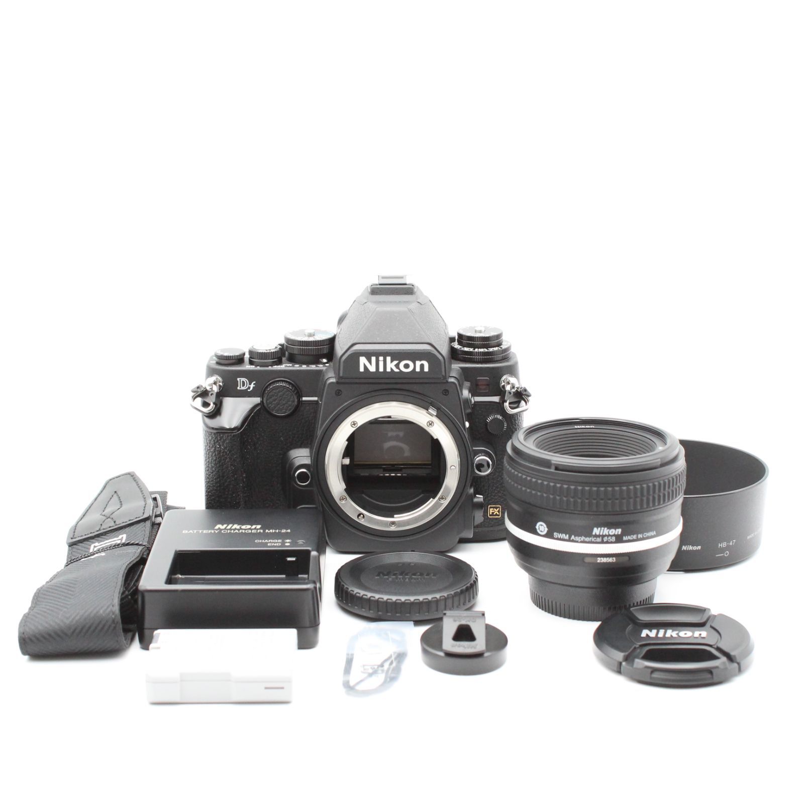 2장만 촬영 가능 ■ 거의 새 제품 ■ 니콘 DSLR 카메라 Df 50mm f/1.8g 스페셜 에디션 키트 블랙 DFLKBK No.C03957