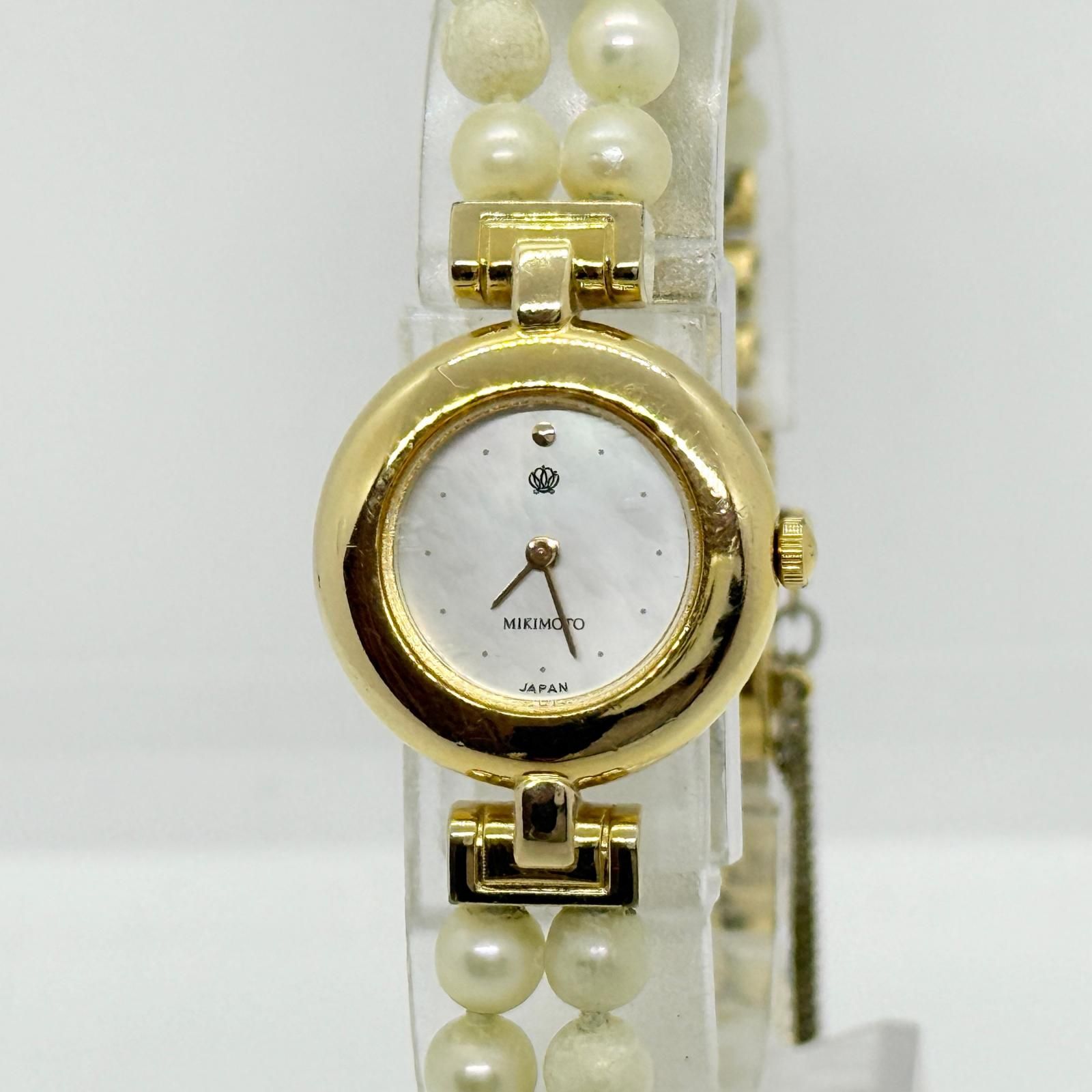 ウォッチMIKIMOTO MIKIMOTO ミキモト JAL限定 パールウォッチ 4N20 