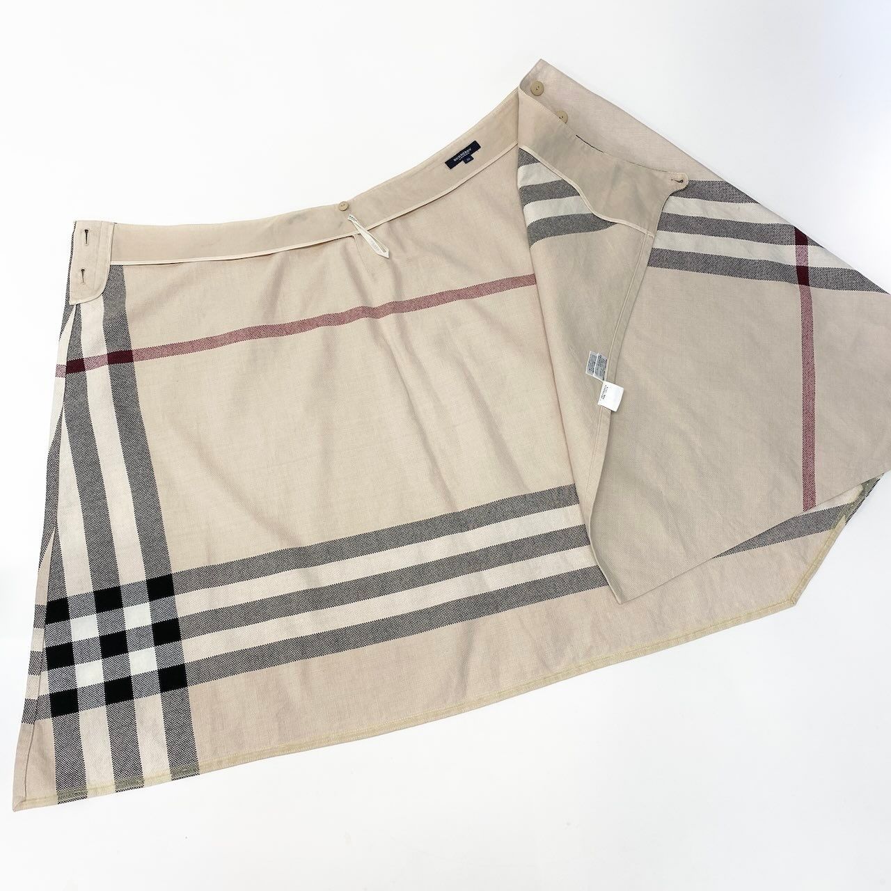 Ic30 BURBERRY LONDON バーバリー ラップスカート 巻きスカート ミモレ 