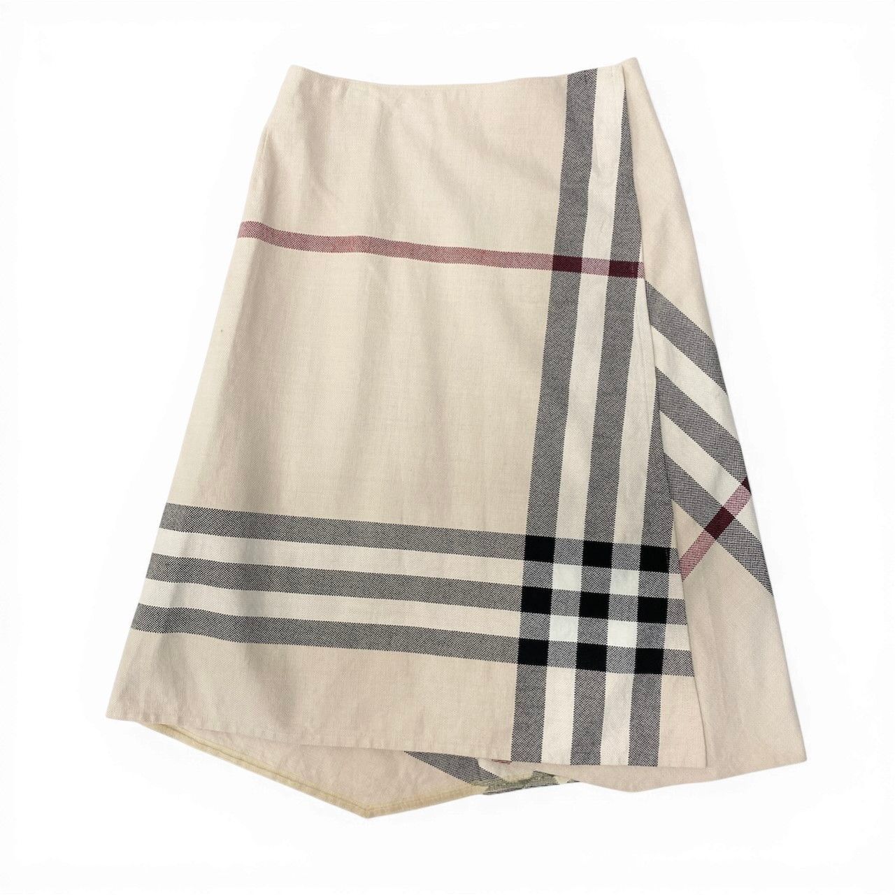 Ic30 BURBERRY LONDON バーバリー ラップスカート 巻きスカート ミモレ 