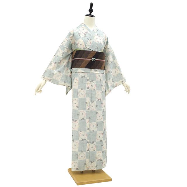 新古品】 小千谷紬 単衣 着物 未使用 正絹 春 秋 真綿紬 オフホワイト