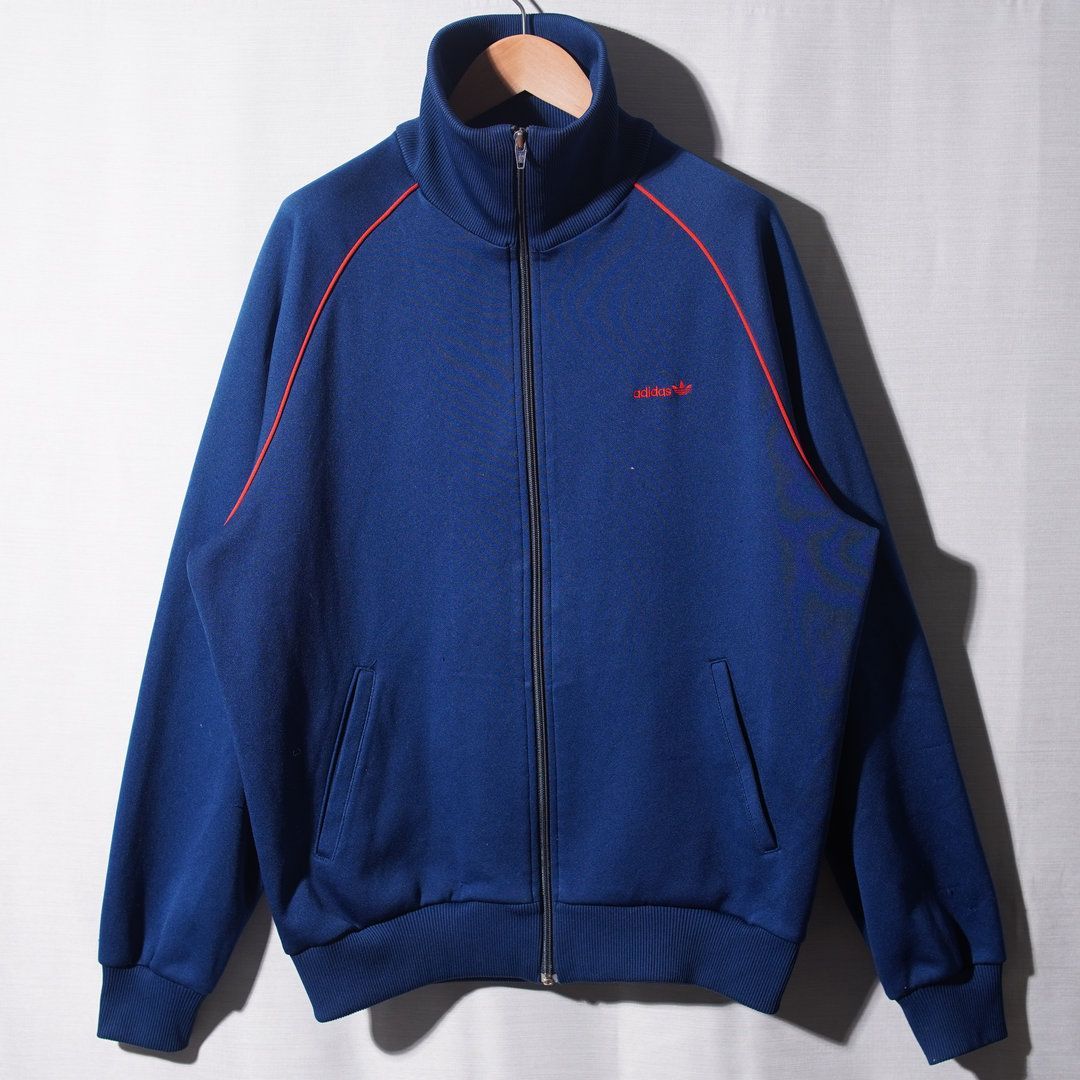 5号 adidas トラックジャケット 80s デサント製 レッド ネイビー