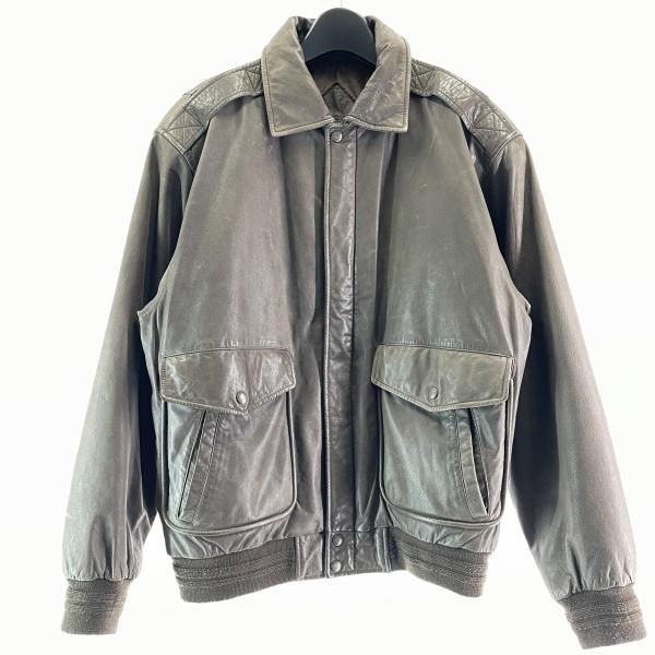 【中古】90s～00s roundtree & yorke レザージャケット サイズM ブラウン ラウンドツリーアンドヨーク[17][240017755492] 中古】90s～00s roundtree & yorke レザージャケット サイズM ブラウン