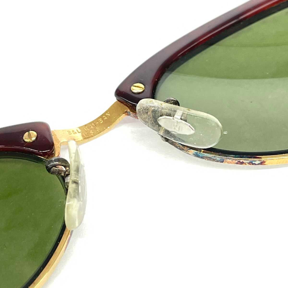 Ray-Ban レイバン サングラス/CLUBMASTER OVAL  B&L/USA製/砂打ち VINTAGE   ブラウン ユニセックス / 241019001426 Ray-Ban レイバン サングラス/CLUBMASTER OVAL B&L/USA製/砂打ち