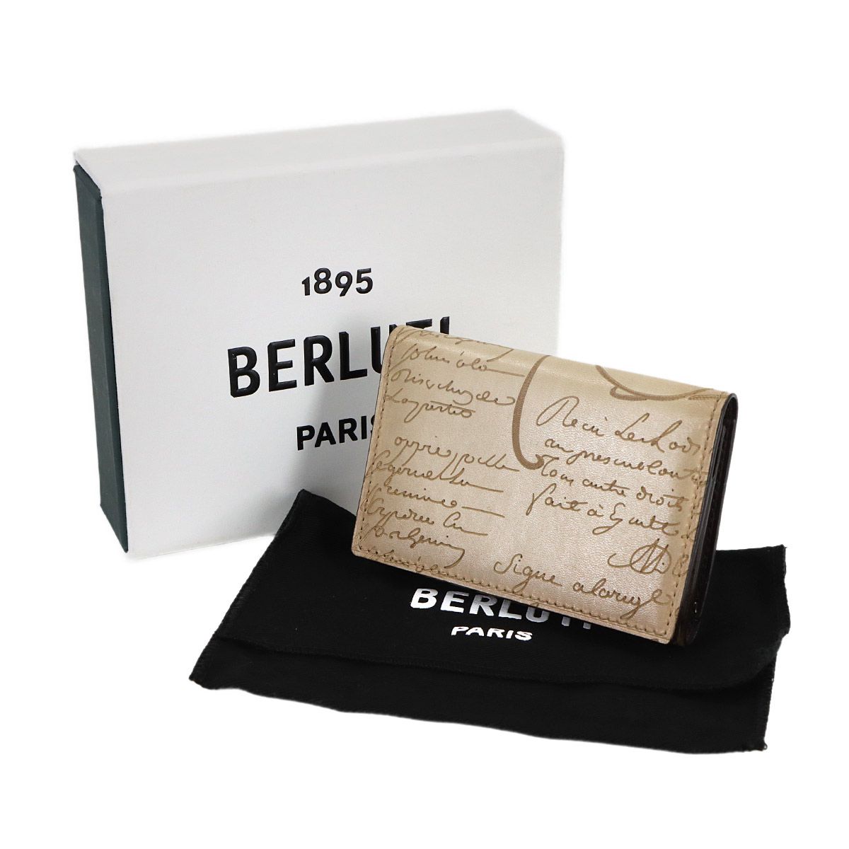 BERLUTI ベージュ レザー 名刺入れ