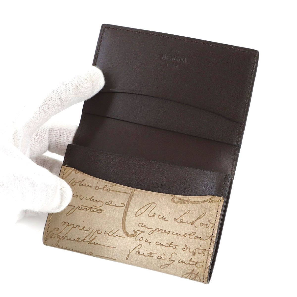 新品同様 ベルルッティ Berluti カリグラフィ インブイア カードケース 