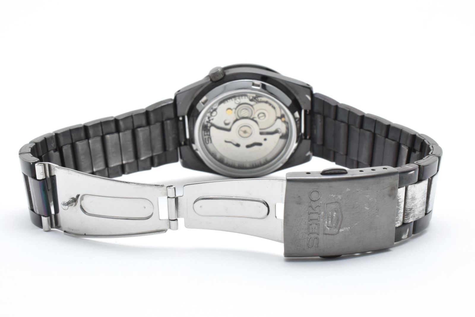 セイコー SEIKO 5 腕時計 7S26-02T0 オートマチック 21石 ブラック 