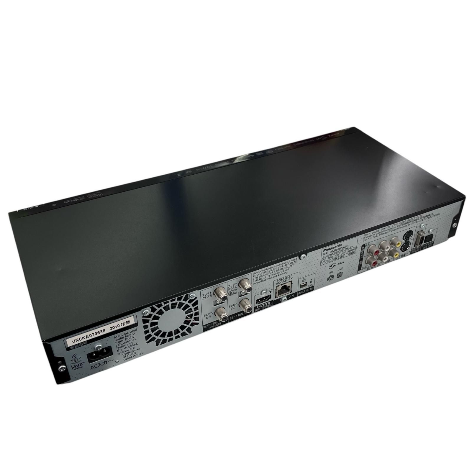 186001 動作未確認 Panasonic パナソニック Blu-rayレコーダー 2010年