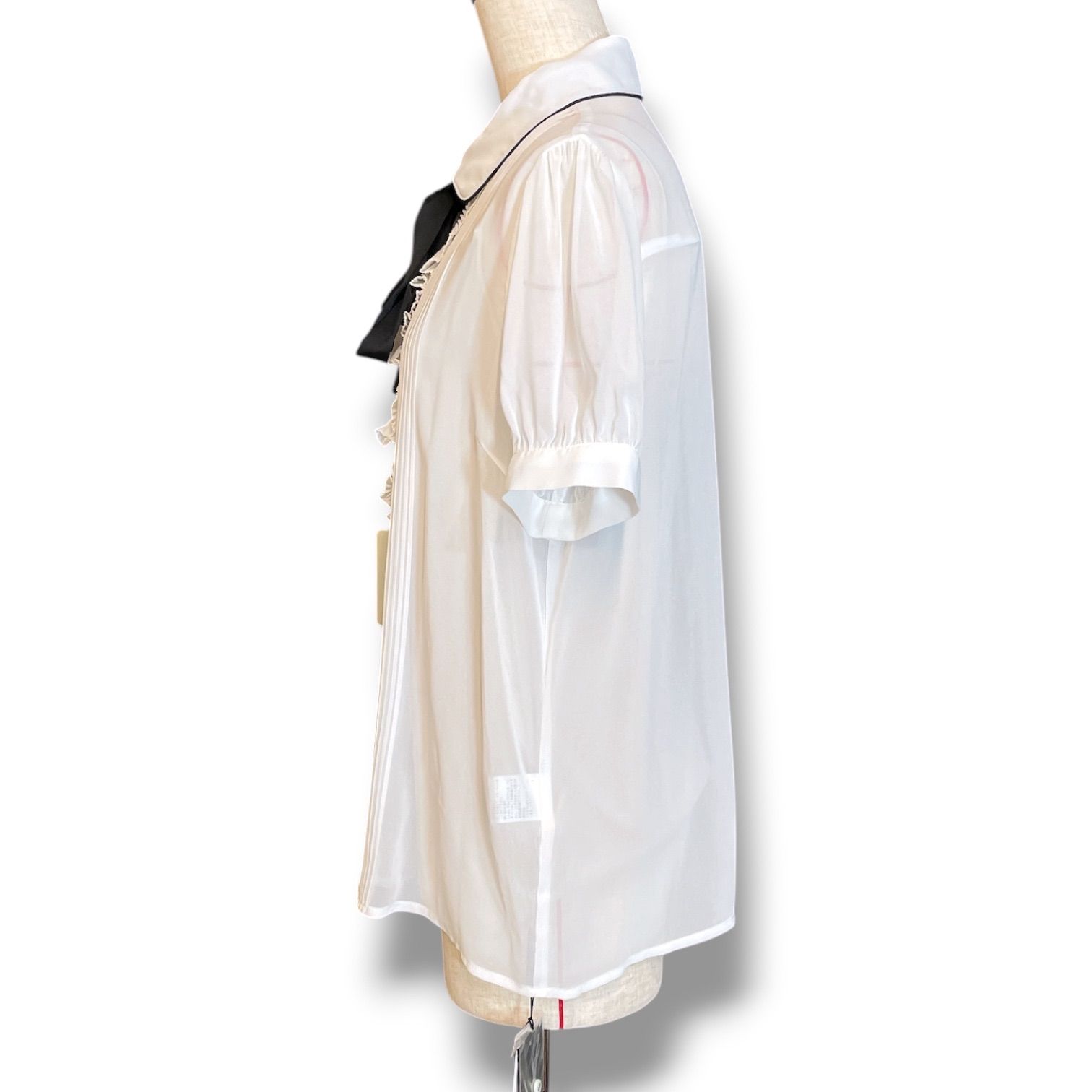 新品 未使用 タグ付き Sov. ソブ ポリエステルシフォンブラウス 