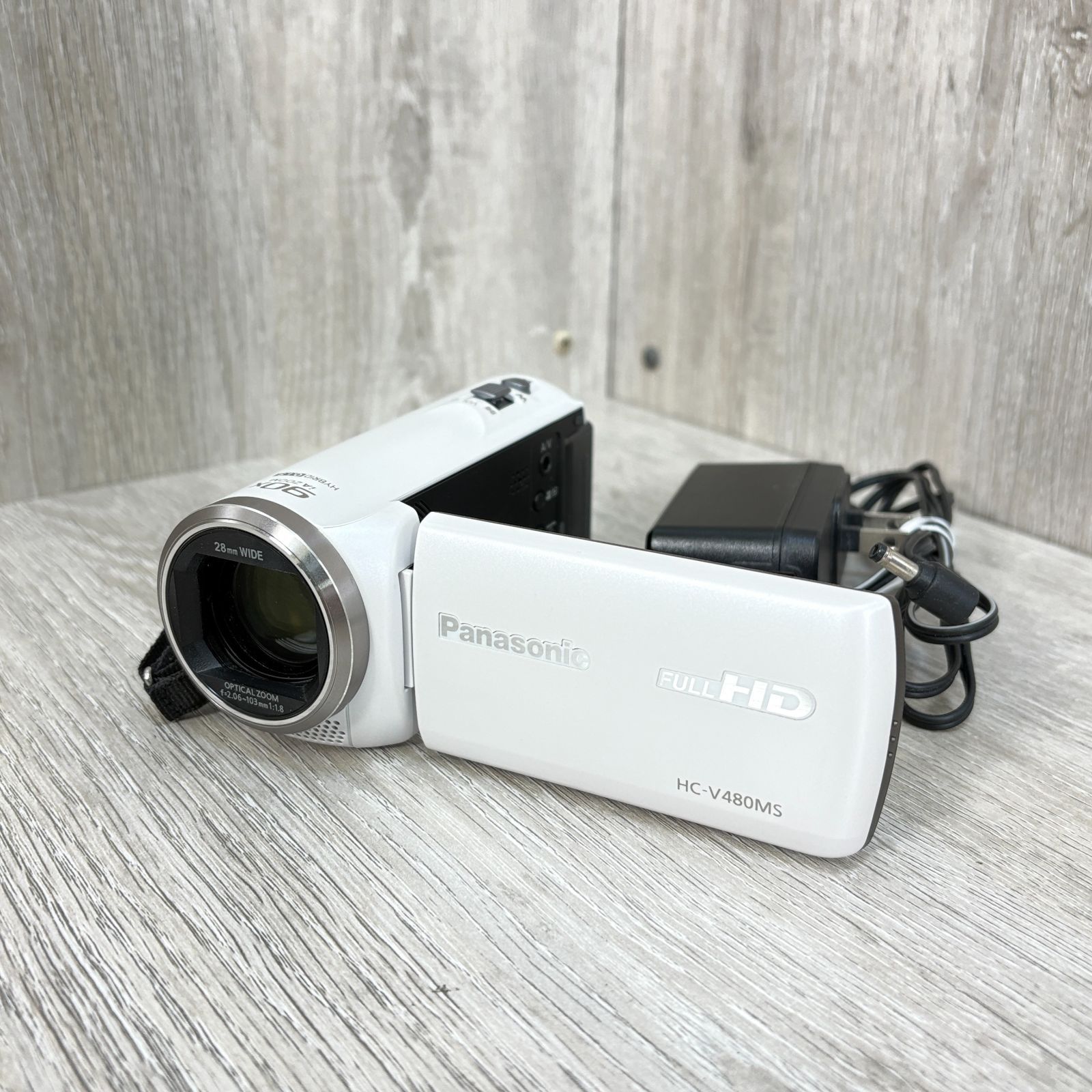 Panasonic ビデオカメラ V480MS ホワイト バッテリー2個付き 【公式通販】