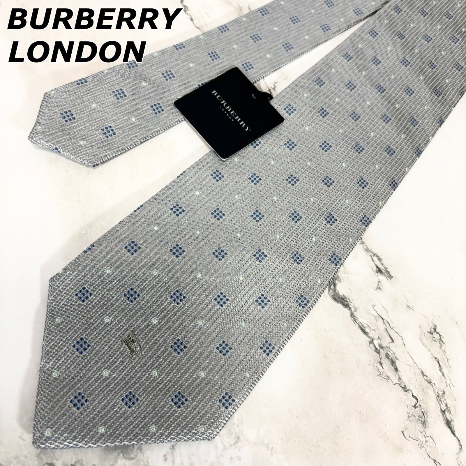 未使用級】バーバリー BURBERRY LONDON ネクタイ 新品タグ付き シルク 