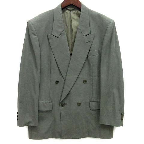 LANVIN 薄手ウール2B テーラード グレー XL相当 N2934 【公式通販】