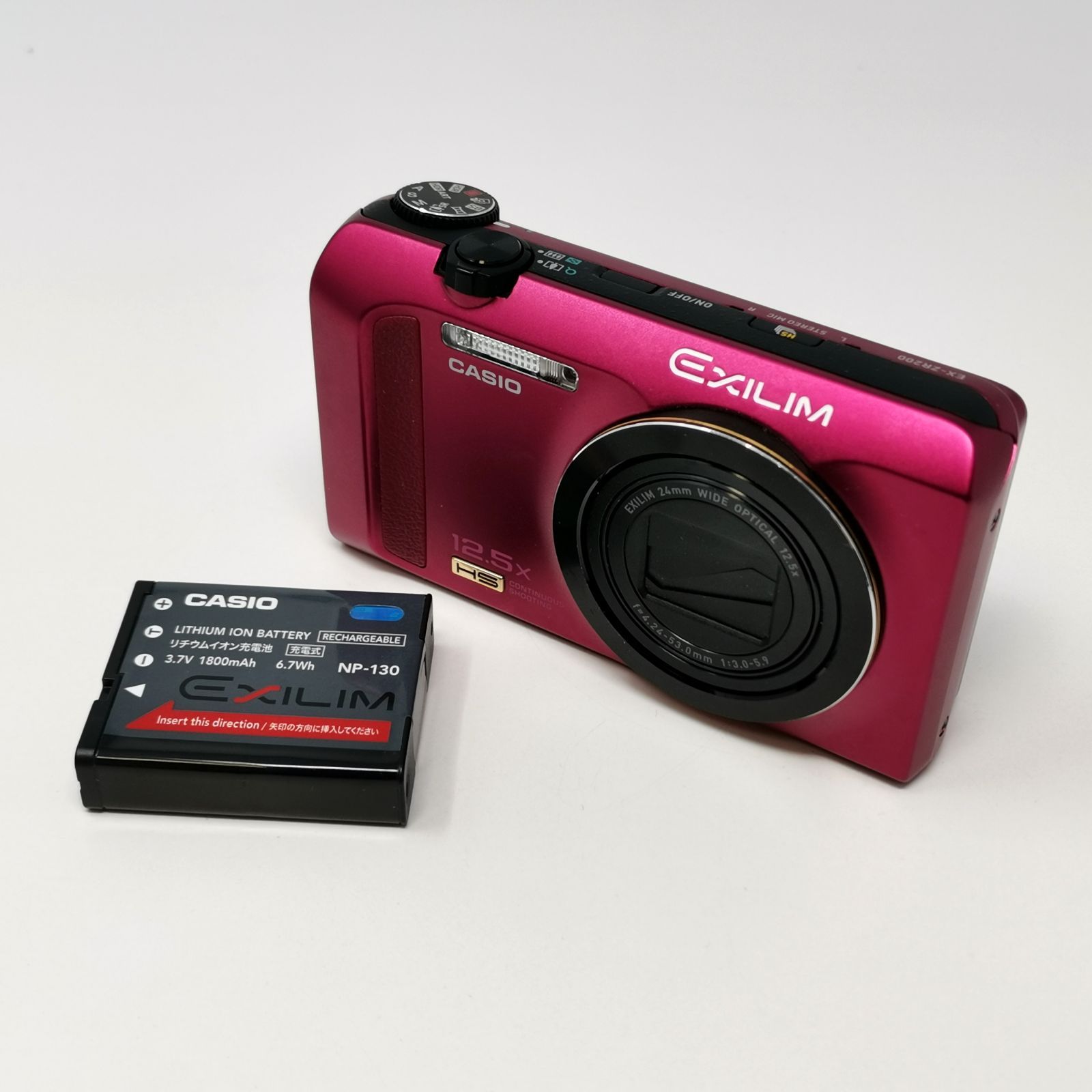 実写美⭕️【動作確認済】CASIO EXILIM EX-ZR200 ピンクレッド 【公式