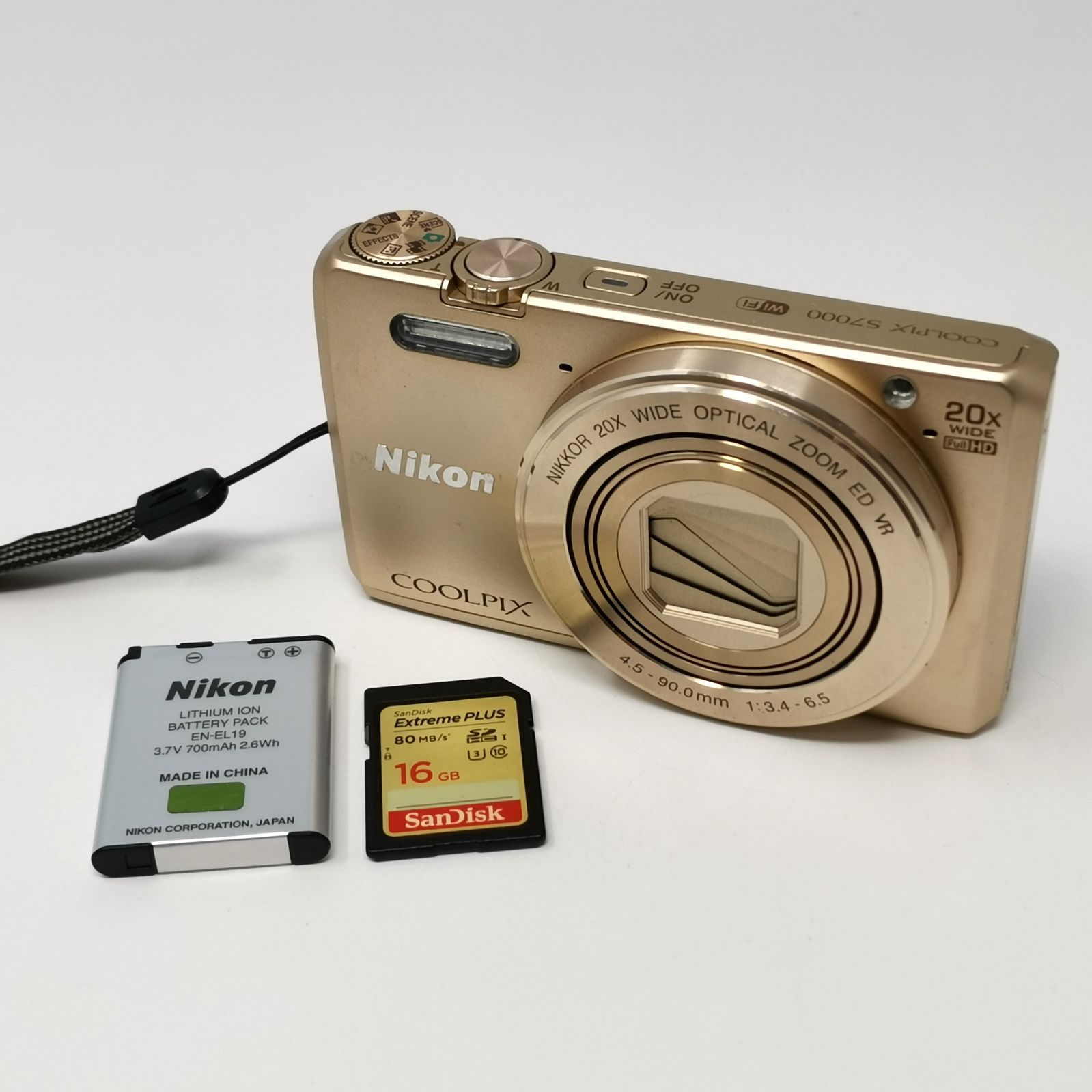 Nikon COOLPIX S7000 カメラ コンデジ ゴールド 充電器ないため動作未