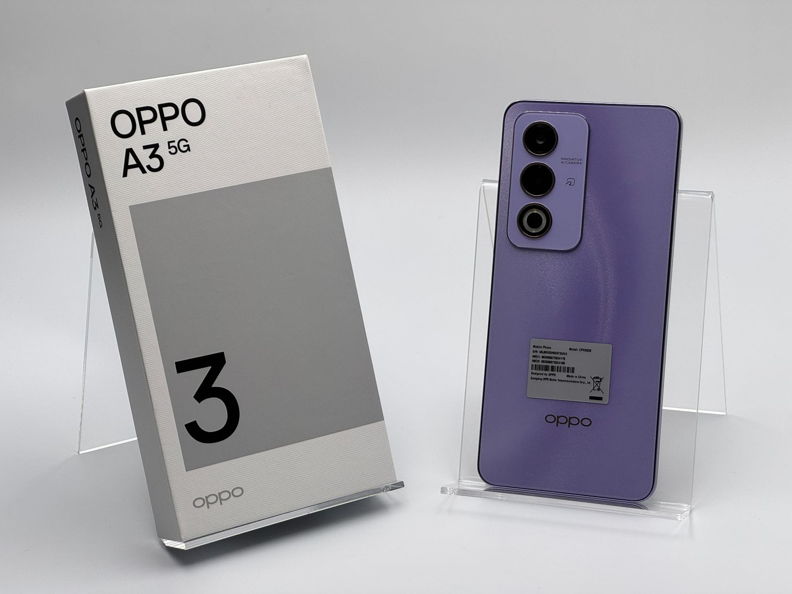 OPPO A3 5G パープル 箱付き OPPO A3 5G パープル 本体 箱付き OPPO(オッポ) OPPO A3 5G 6.7型 4GB