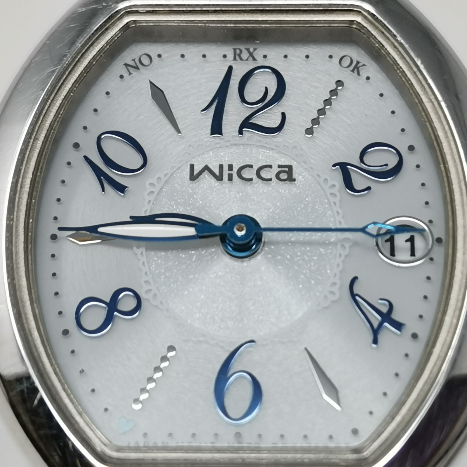 CITIZEN シチズン Wicca 電波ソーラー 時計 レディース ブルー針 箱 