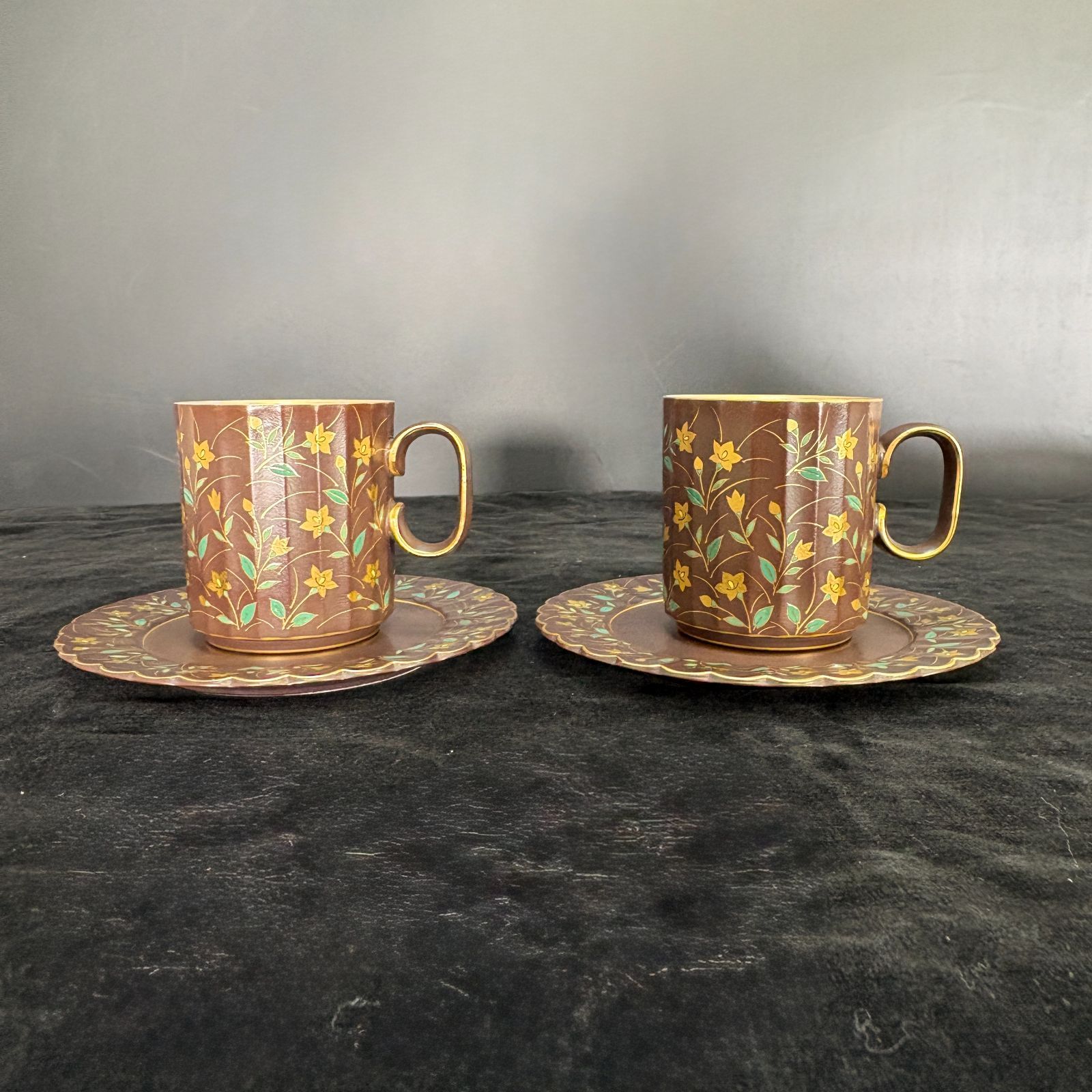 中山陶器 ナカヤマ NAKAYAMA デミタス カップ&ソーサー ペア 中山陶器 ナカヤマ NAKAYAMA デミタス カップ&ソーサー ペア
