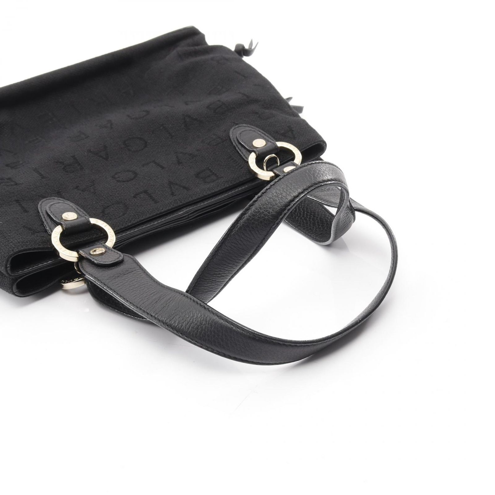 ブルガリ BVLGARI ハンドバッグ マキシレッタレ ブラック キャンバス 