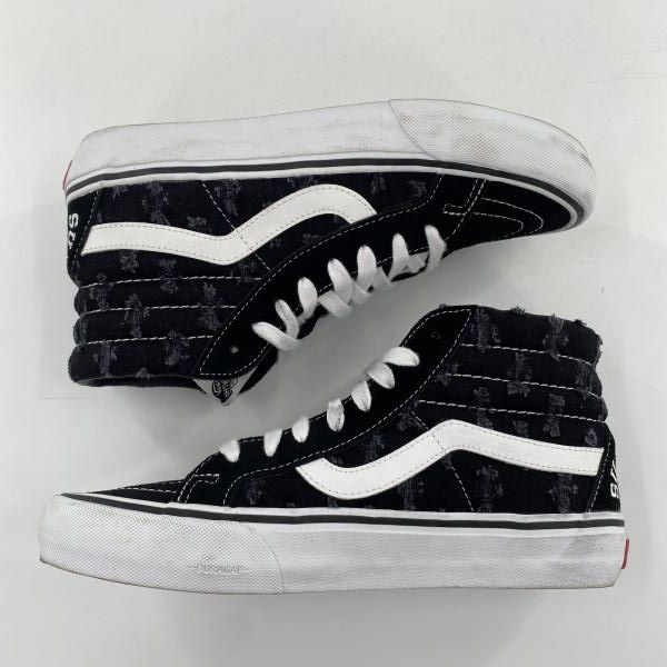 中古】Supreme × Vans Sk8-Hi Hole Punch Denim Black スニーカー 26cm 