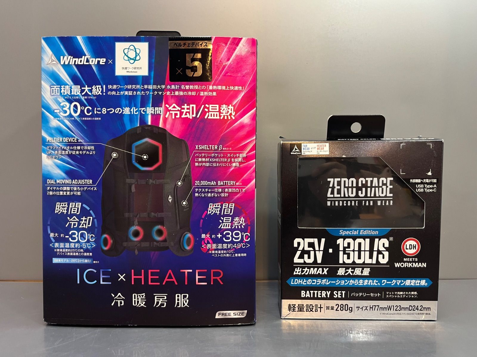 未使用品 「 Workman WindCore ICE×HEATER ペルチェベスト PR03