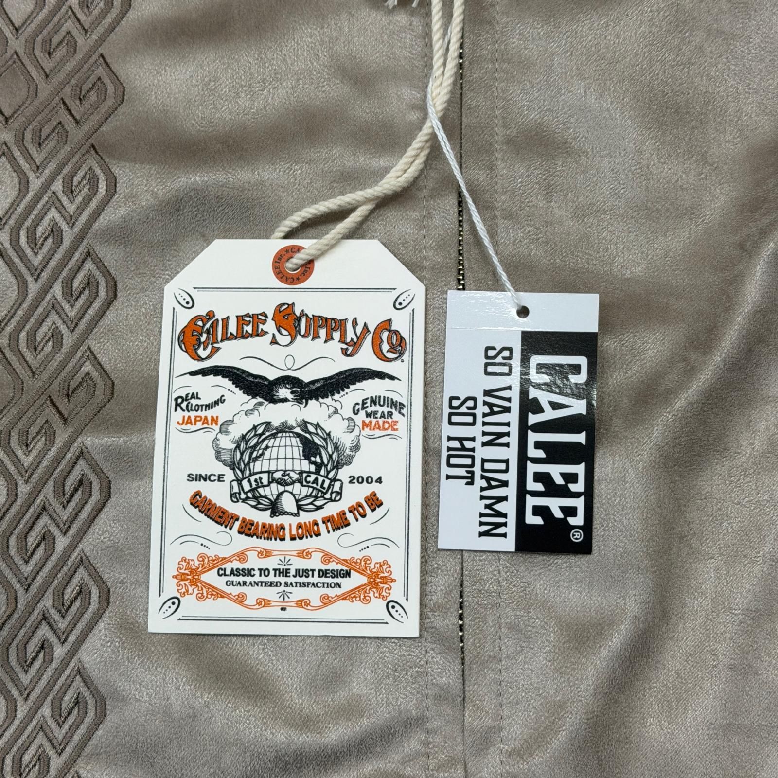 参考上代46200円 CALEE 26SS FAUX SUEDE EMBROIDERY SWINGTOP フェイク 
