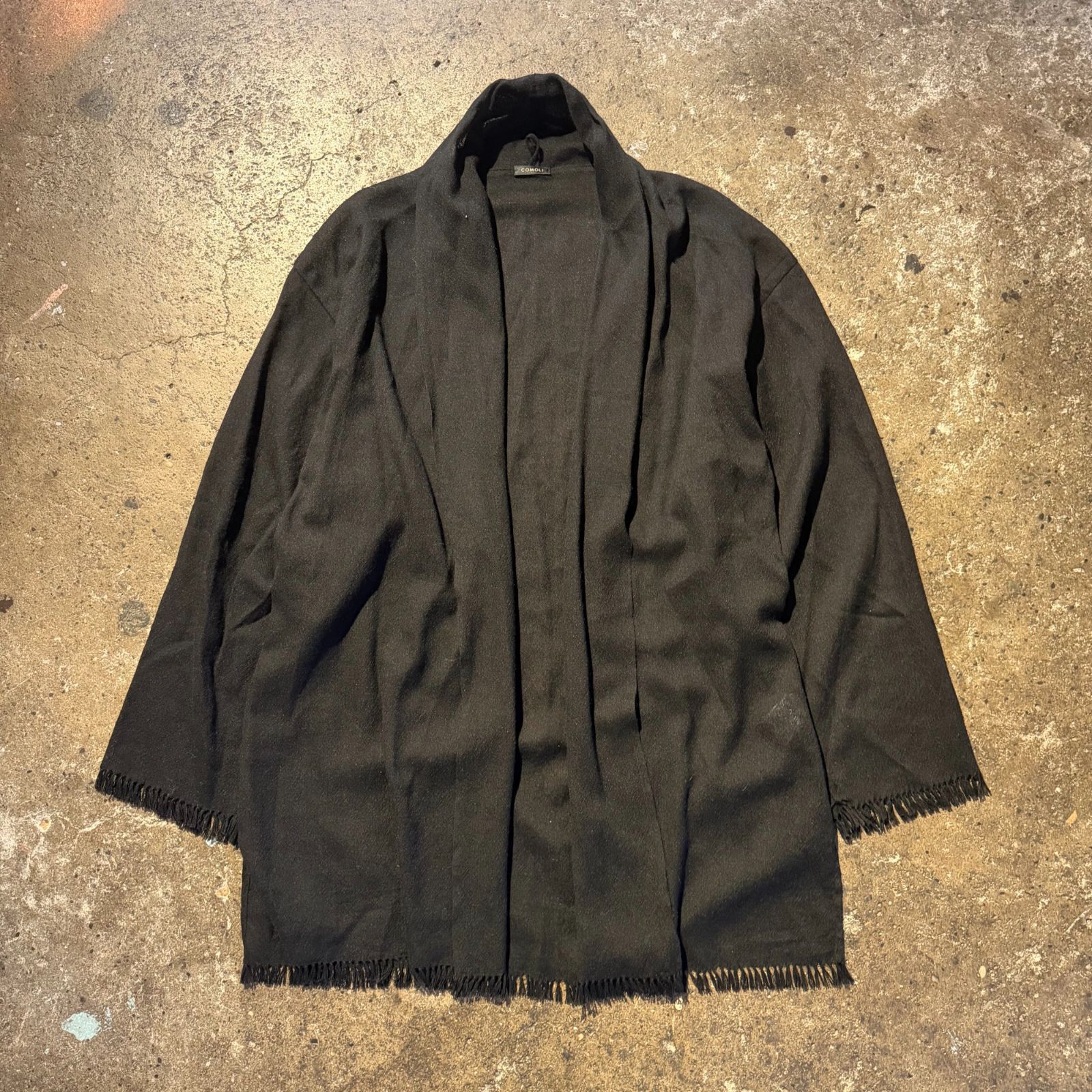 COMOLI x NORLHA YAK STOLE JACKET ヤクウール ブラック コモリ ノラ 