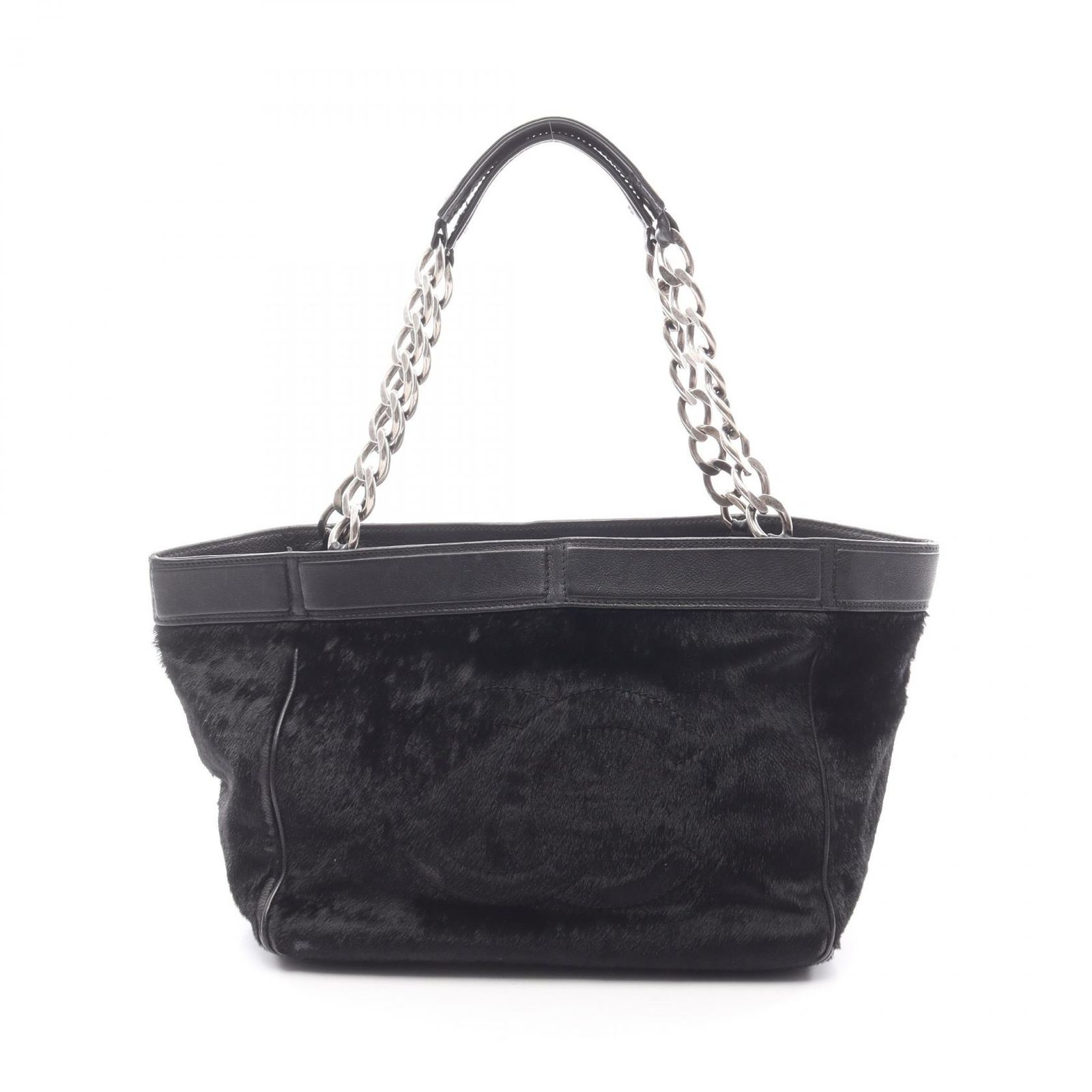 シャネル CHANEL トートバッグ ブラック レザー レザー ココマーク 
