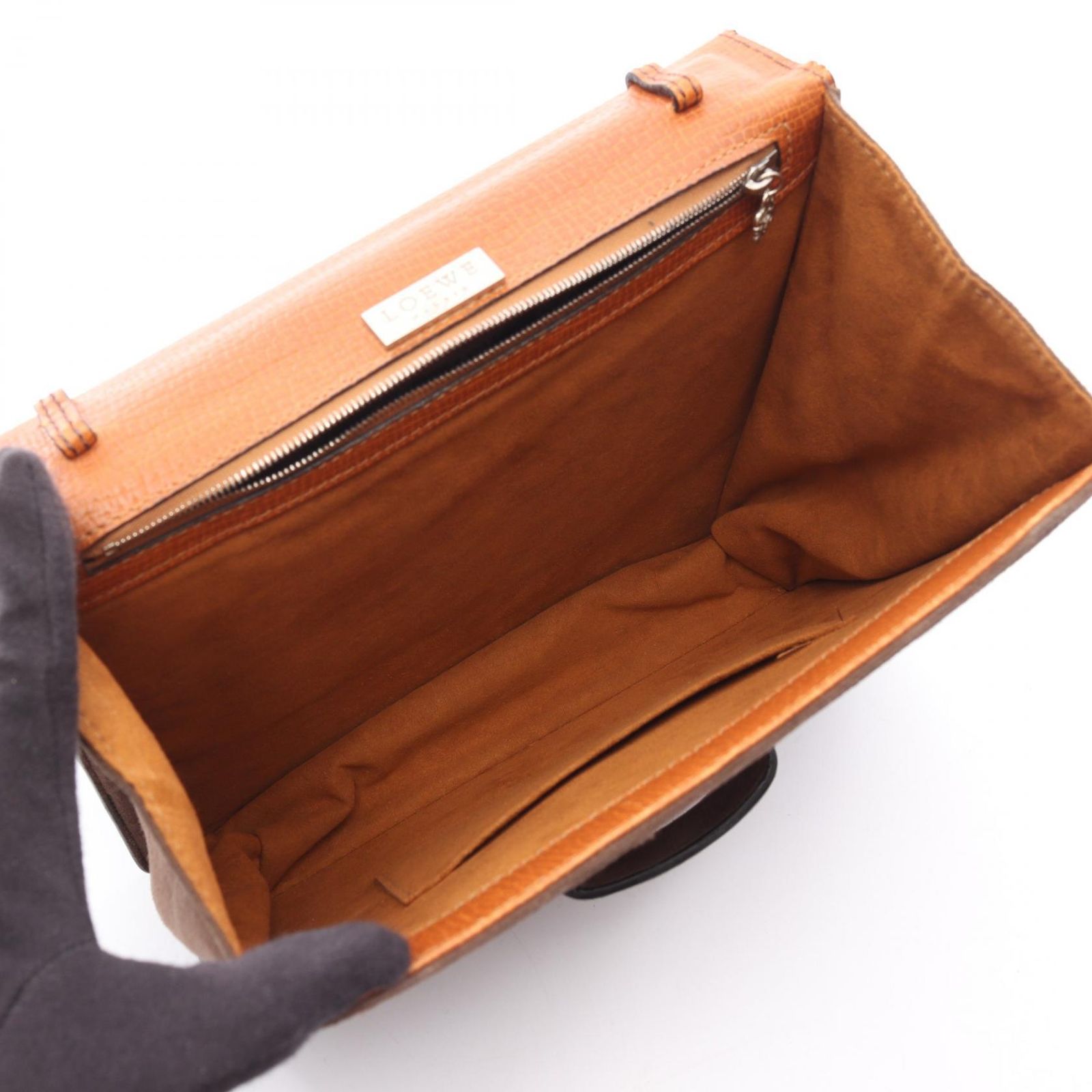 ロエベ LOEWE ハンドバッグ バルセロナ ブラウン スウェード 