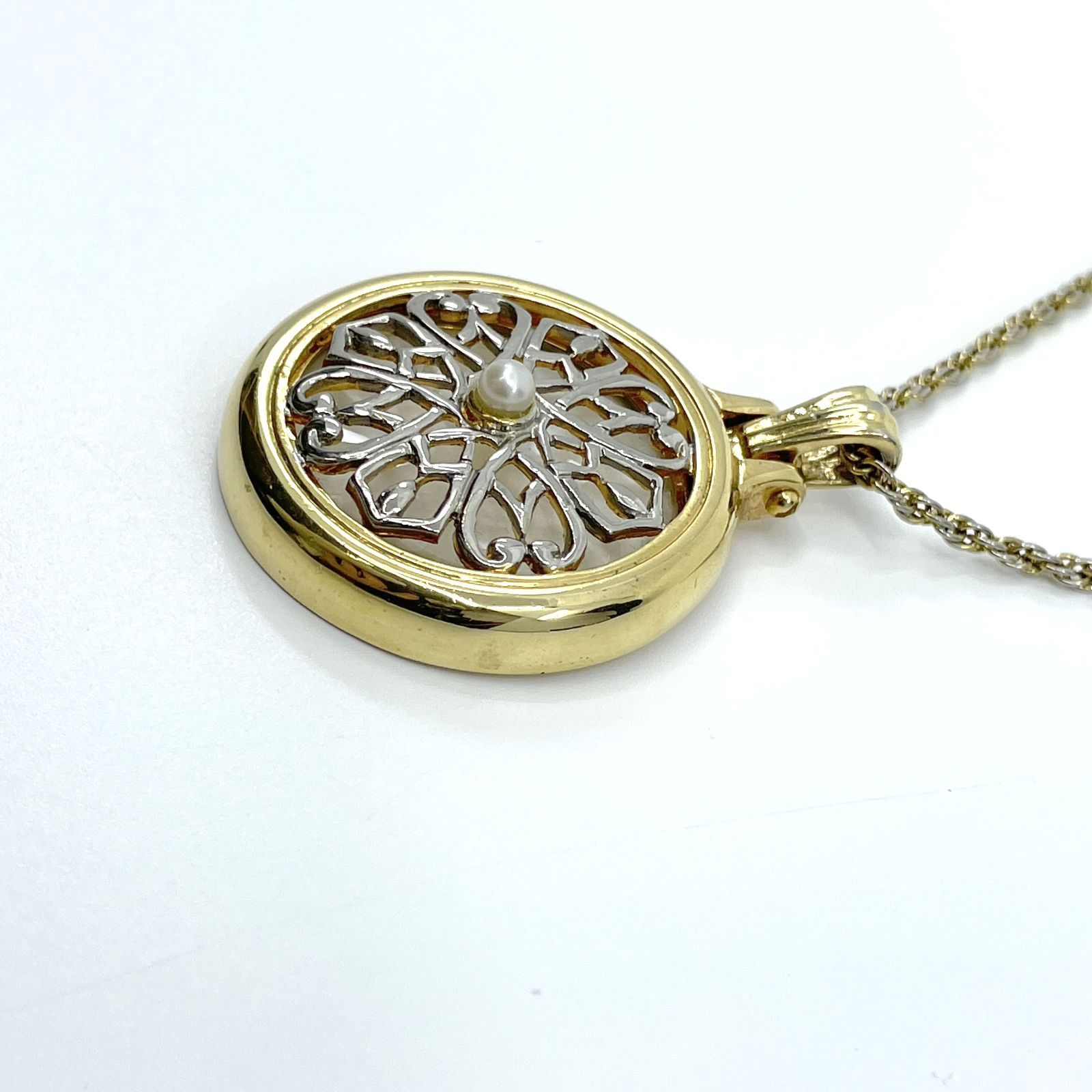 ミキモト MIKIMOTO ルーペ ペンダント ネックレス パール 拡大鏡
