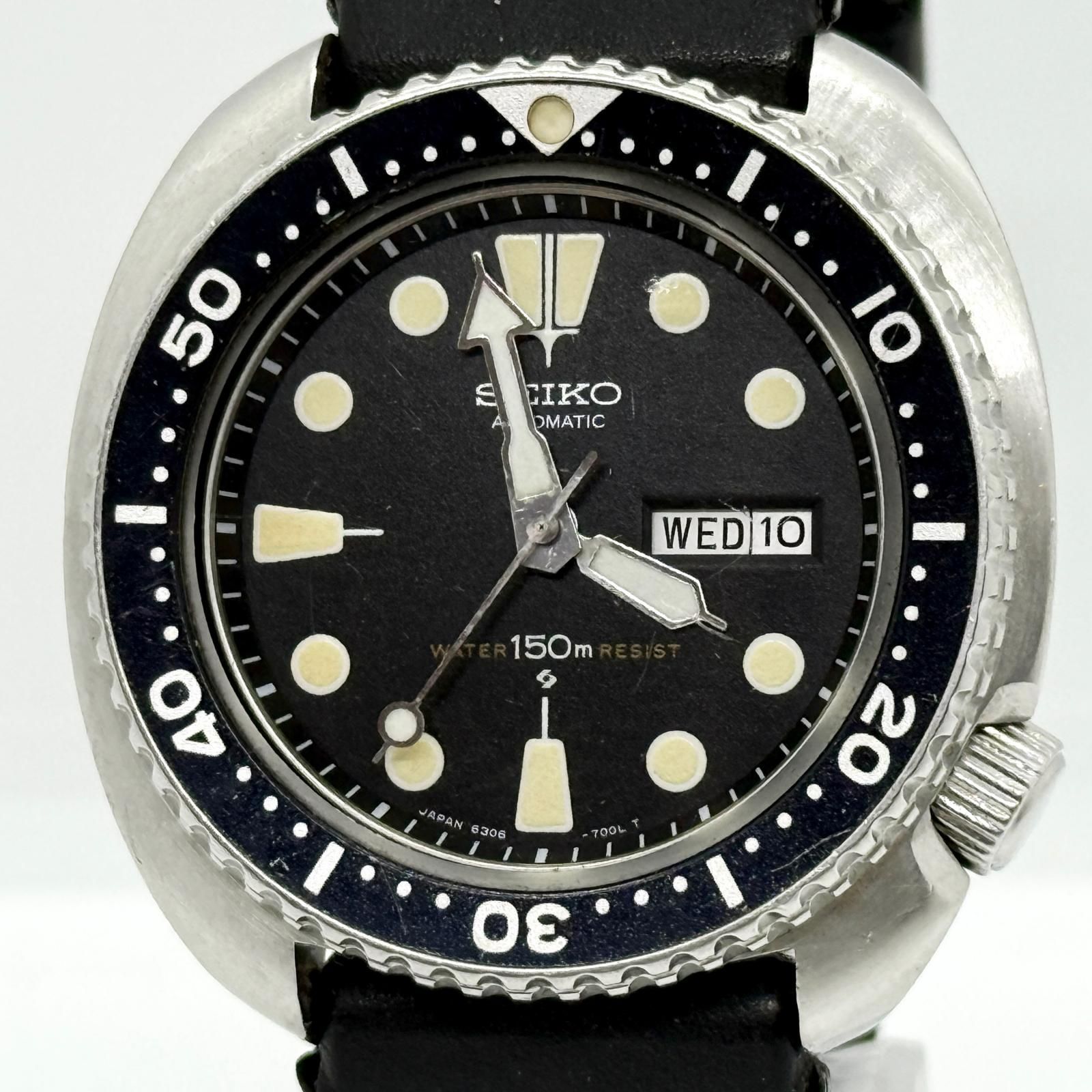お得，大得価 SEIKO セイコー サードダイバー 6306-7001 ブラック AT 