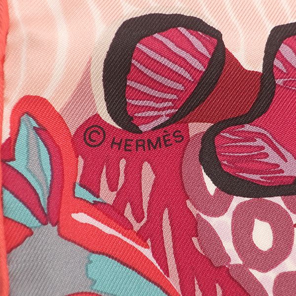 エルメス HERMES スカーフ カレ90 CARRE シルク ローズ×ルージュ エルメス HERMES スカーフ カレ90 CARRE シルク ローズ×ルージュ