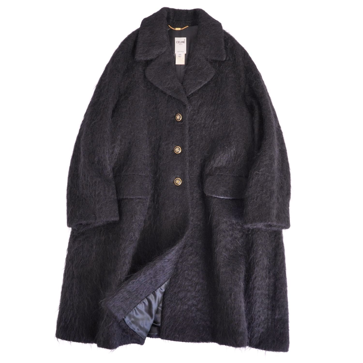 極美品！セリーヌ ヴィンテージ 極上カシミヤ ロングコート（裏地付） 極美品 Vintage セリーヌ CELINE ロングコート チェスターコート