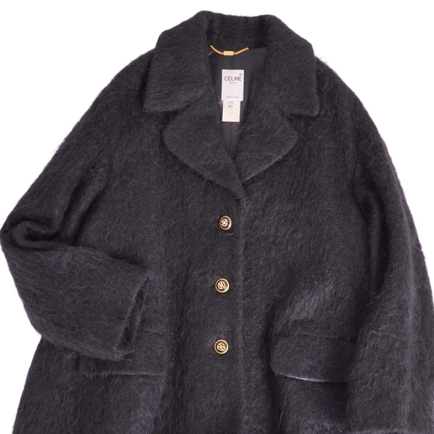 極美品 Vintage セリーヌ CELINE ロングコート チェスターコート