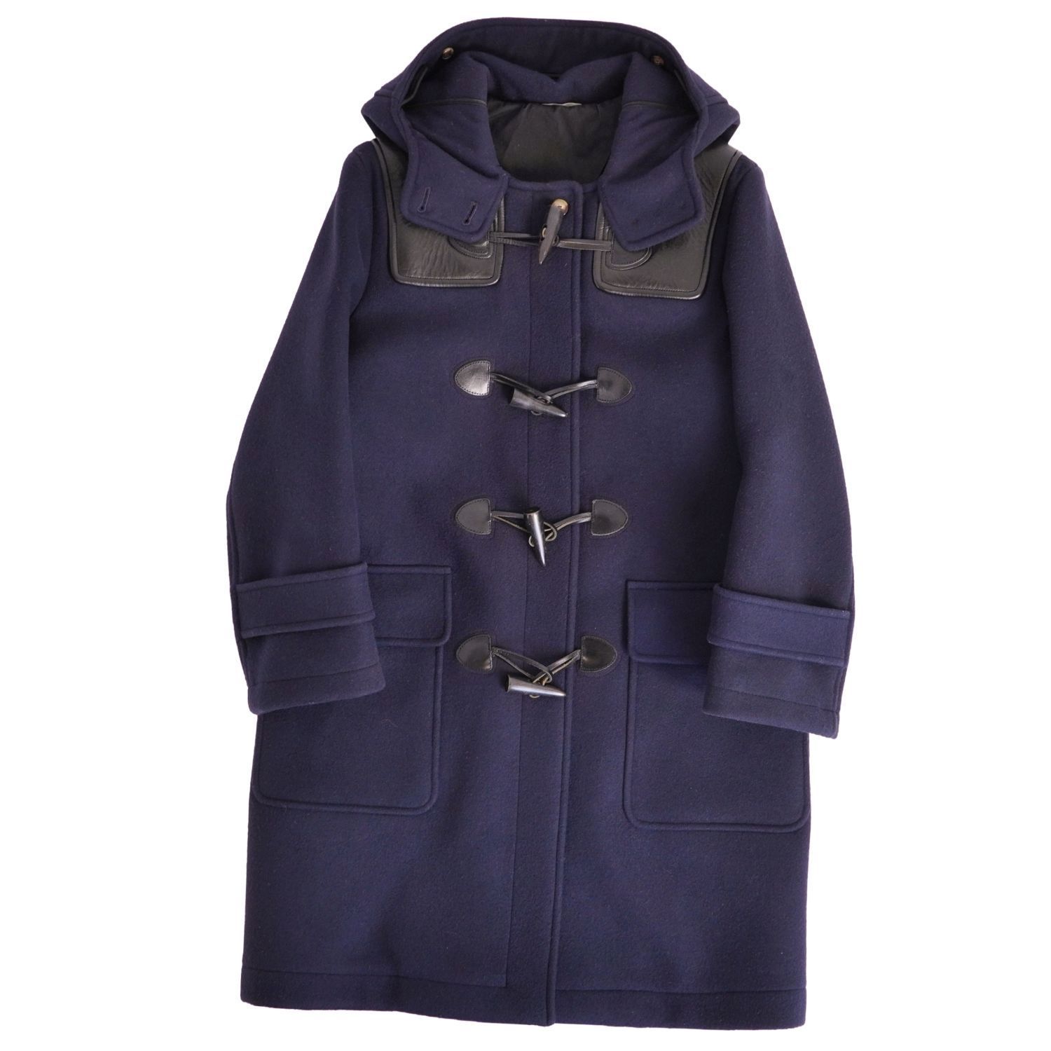 美品 CELINE ダッフルコート フィービー期 グレー 羊革 美品 セリーヌ CELINE フィービー期 コート ダッフルコート フード付き