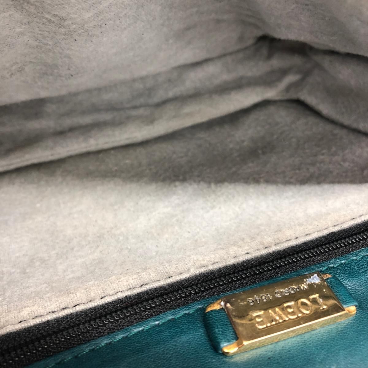 LOEWE ロエベ ショルダークラッチバッグ  アナグラム/ナッパレザー/ダークグリーン ヴィンテージ     / 240001195016 LOEWE ロエベ ショルダークラッチバッグ アナグラム/ナッパレザー