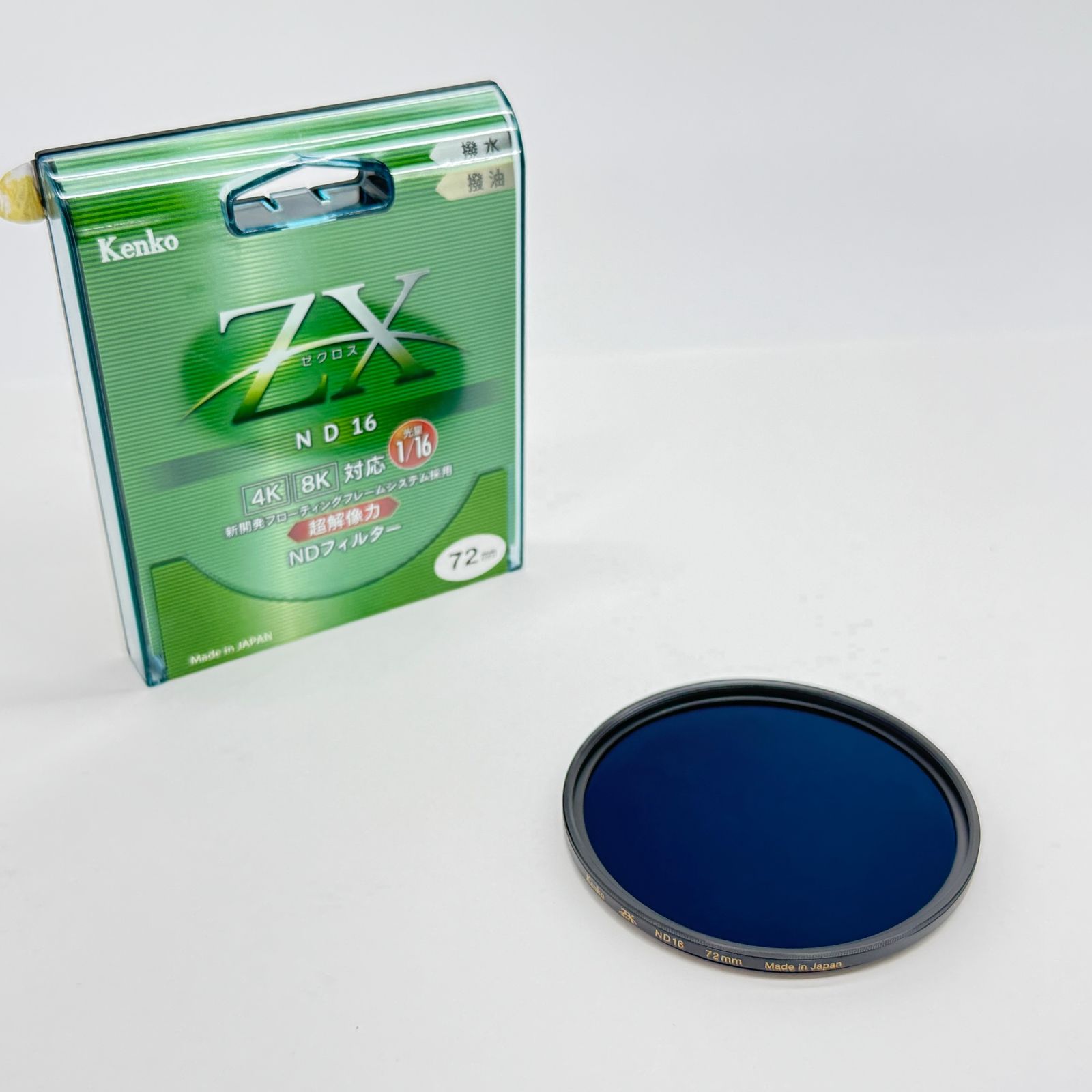 美品 Kenko ケンコー ZX ゼクロス ND 16 フィルター 72mm【C6906-N