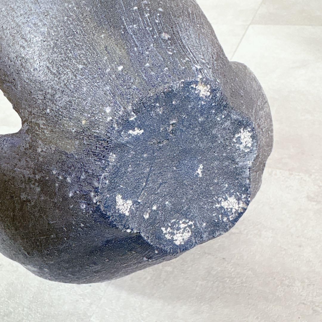 T763 仲岡信人 作 彩色灰釉群青 香炉 陶芸 陶品 藍色 紫 - メルカリ