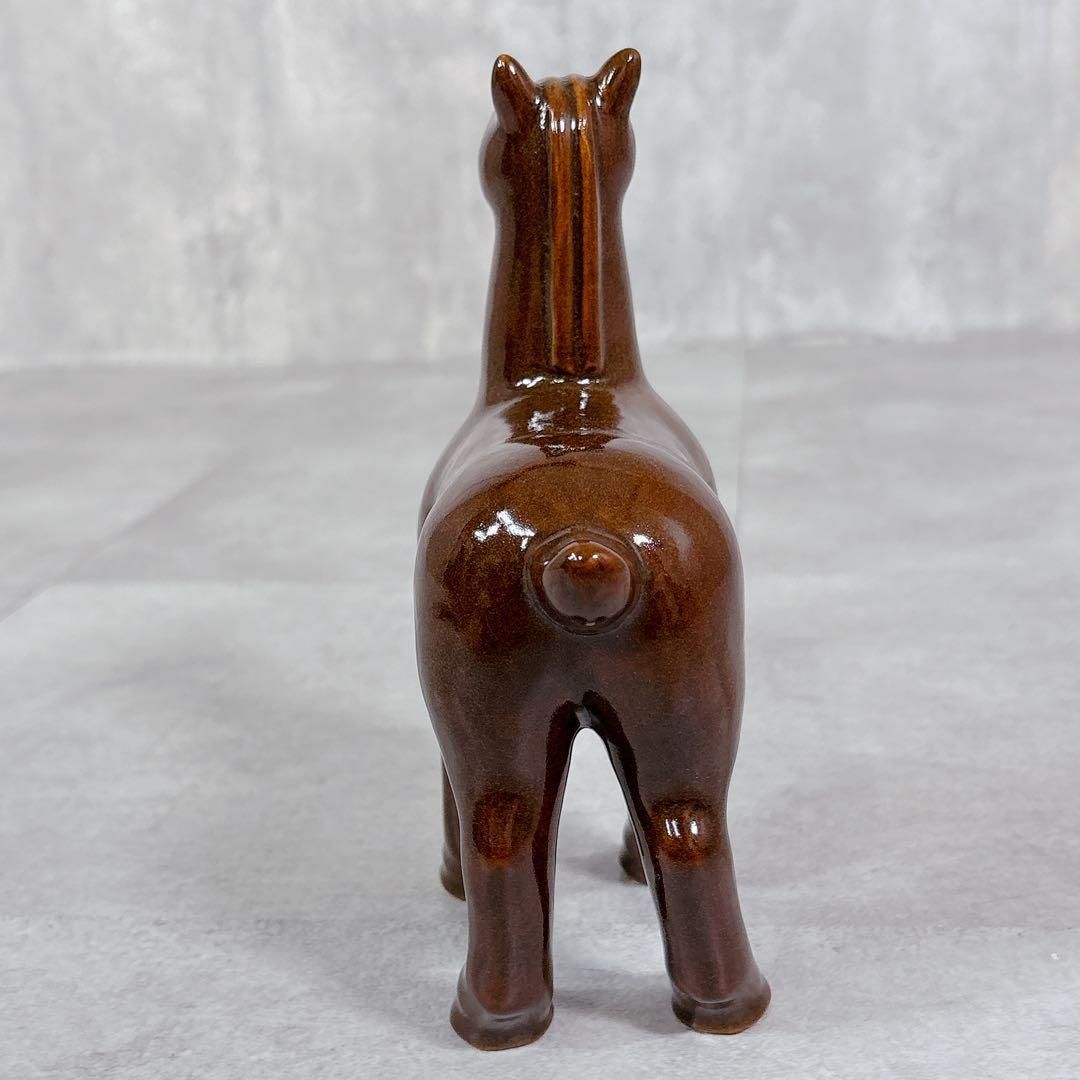  T766 楠部彌弌 作 京焼 午 馬 置物 インテリア 陶芸 干支 小物 ミニ飾り 置物 インテリア小物