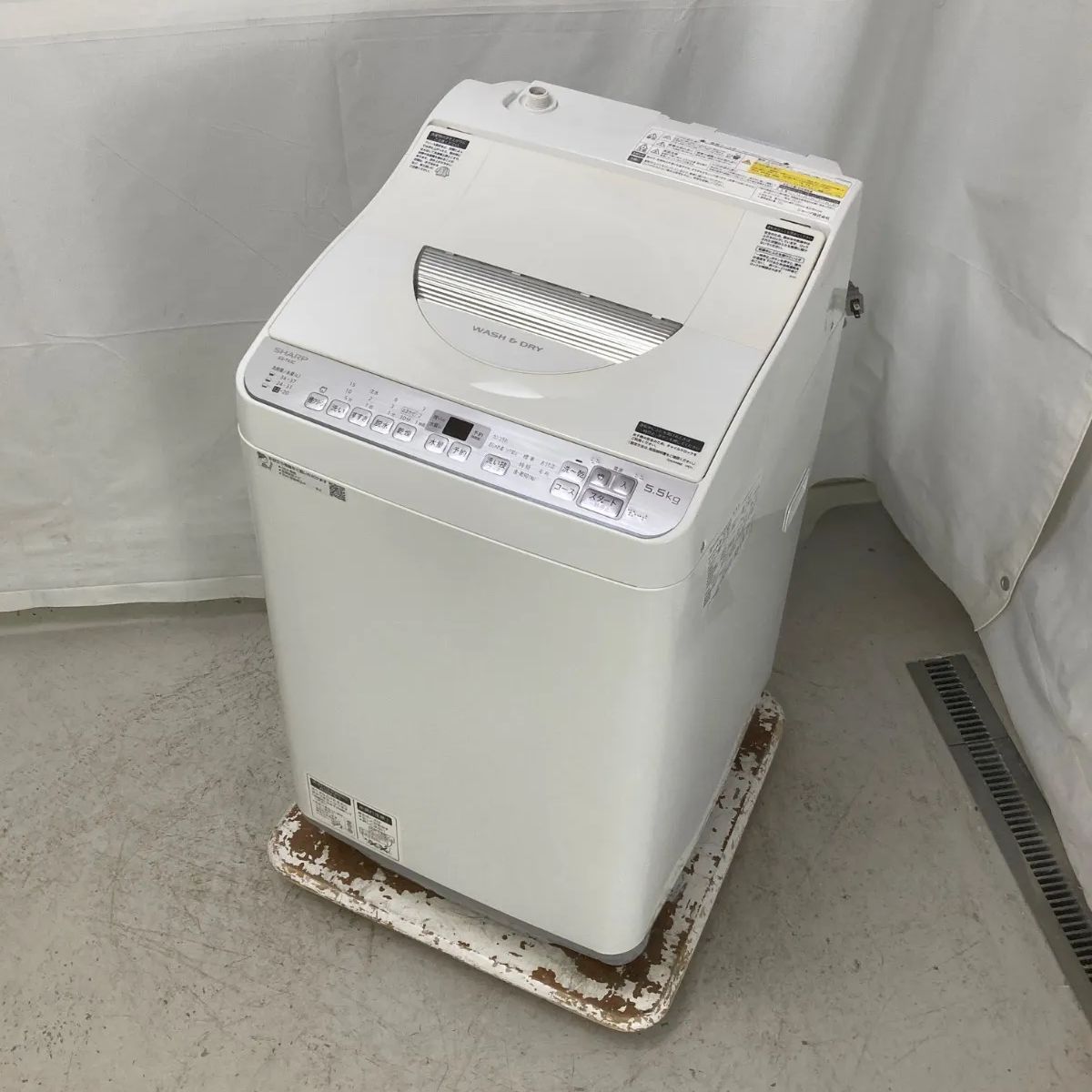 分解清掃済み！】洗濯機 5.5kg 2019年製 シャープ ES-GE5C ホワイト 