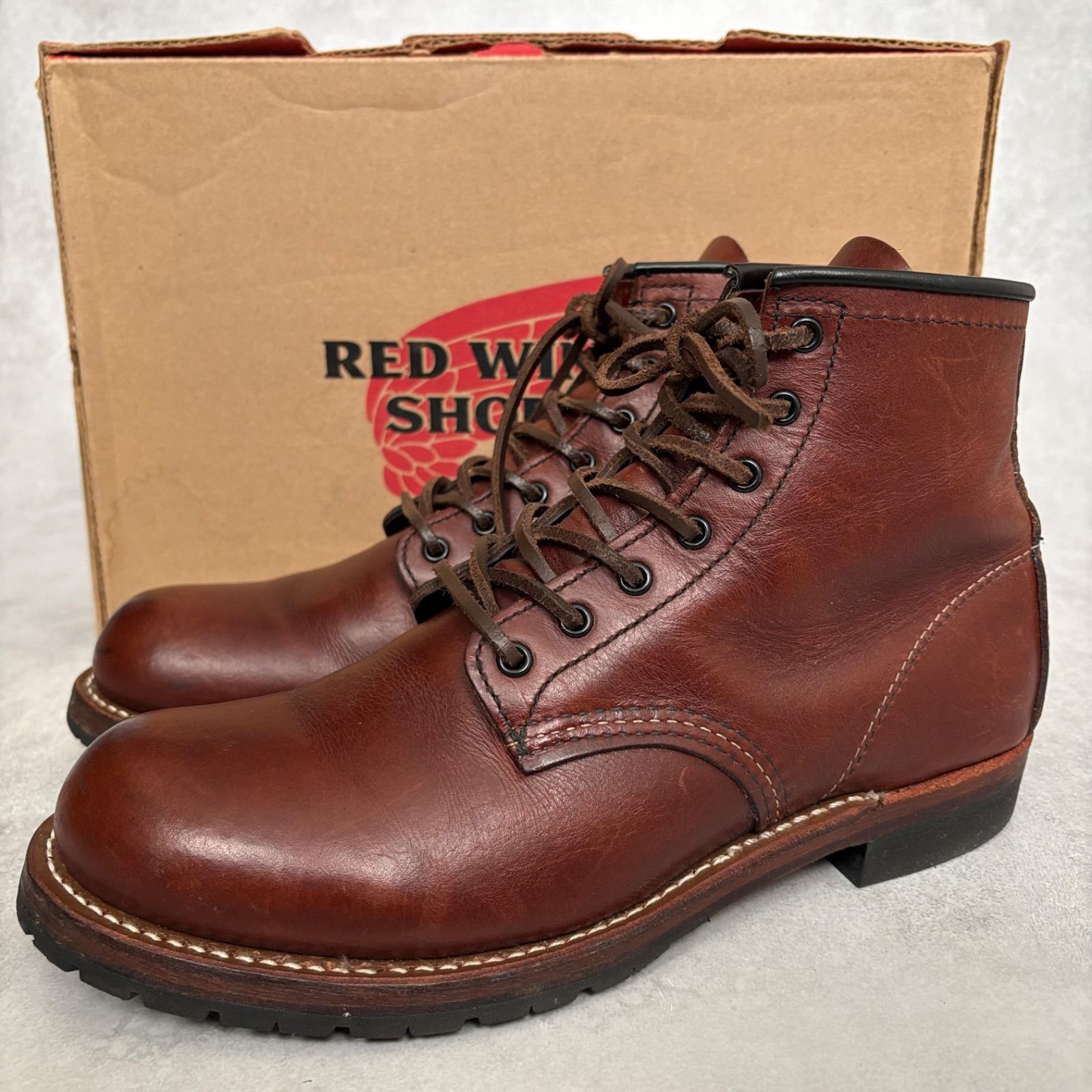 RED WING Beckman 9016 US 7D 25cm Cigar Brown Genuine Leather Work Boots with Box Leather Shoes American Casual Leather