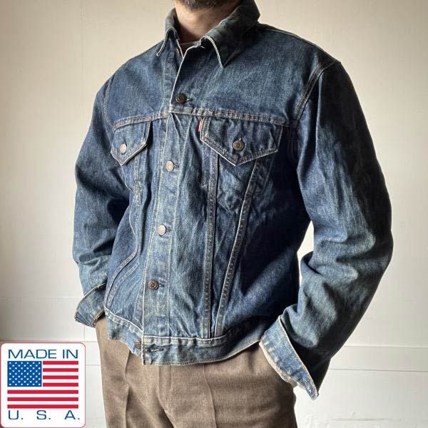 60s-70s USA製 リーバイス 70505 デニム ジャケット 4th 66前期 SIZE 