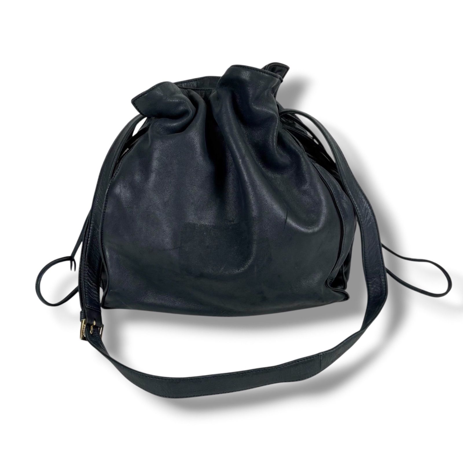 LOEWE ロエベ 巾着型 ショルダーバッグ ポシェット ナッパレザー
