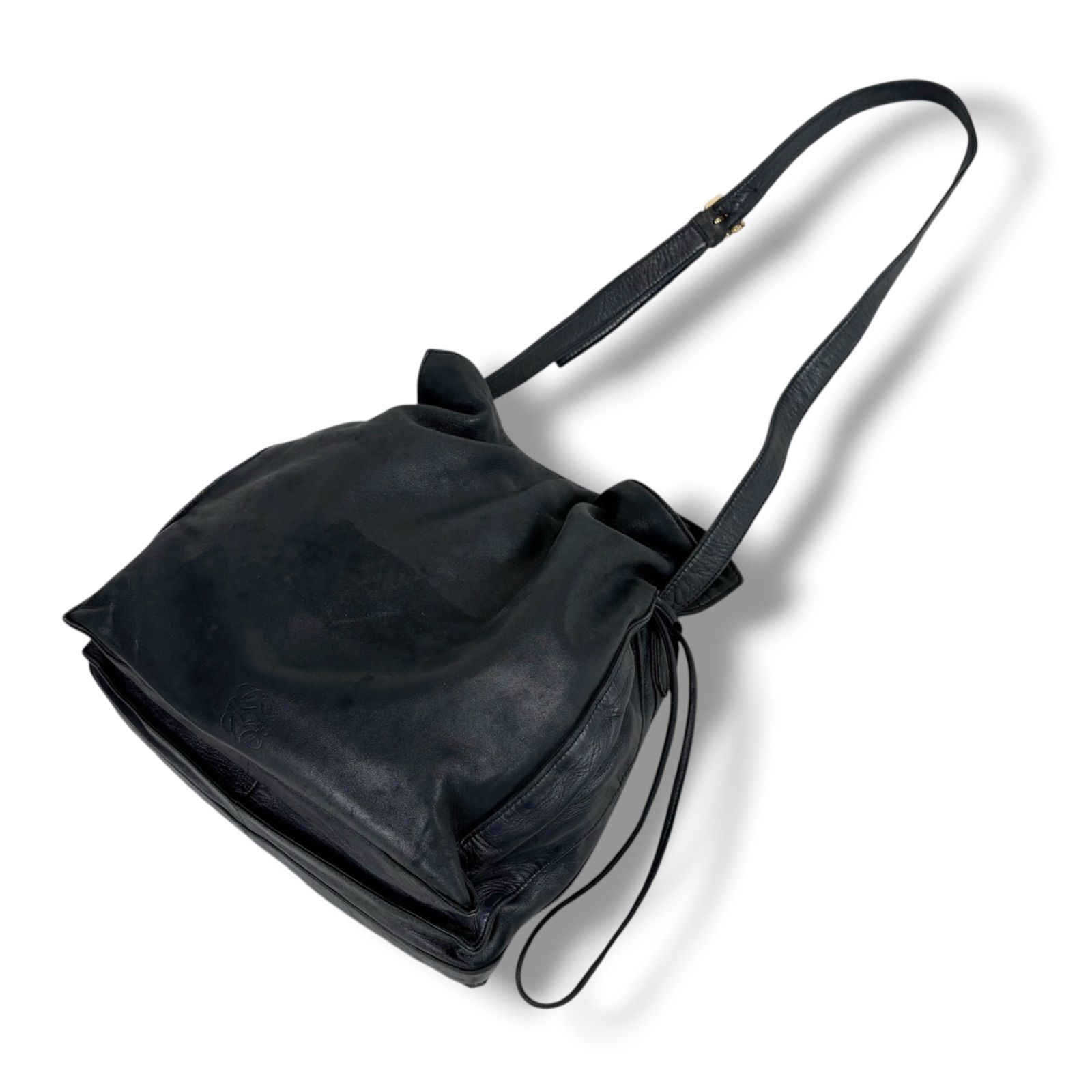 LOEWE ロエベ 巾着型 ショルダーバッグ ポシェット ナッパレザー